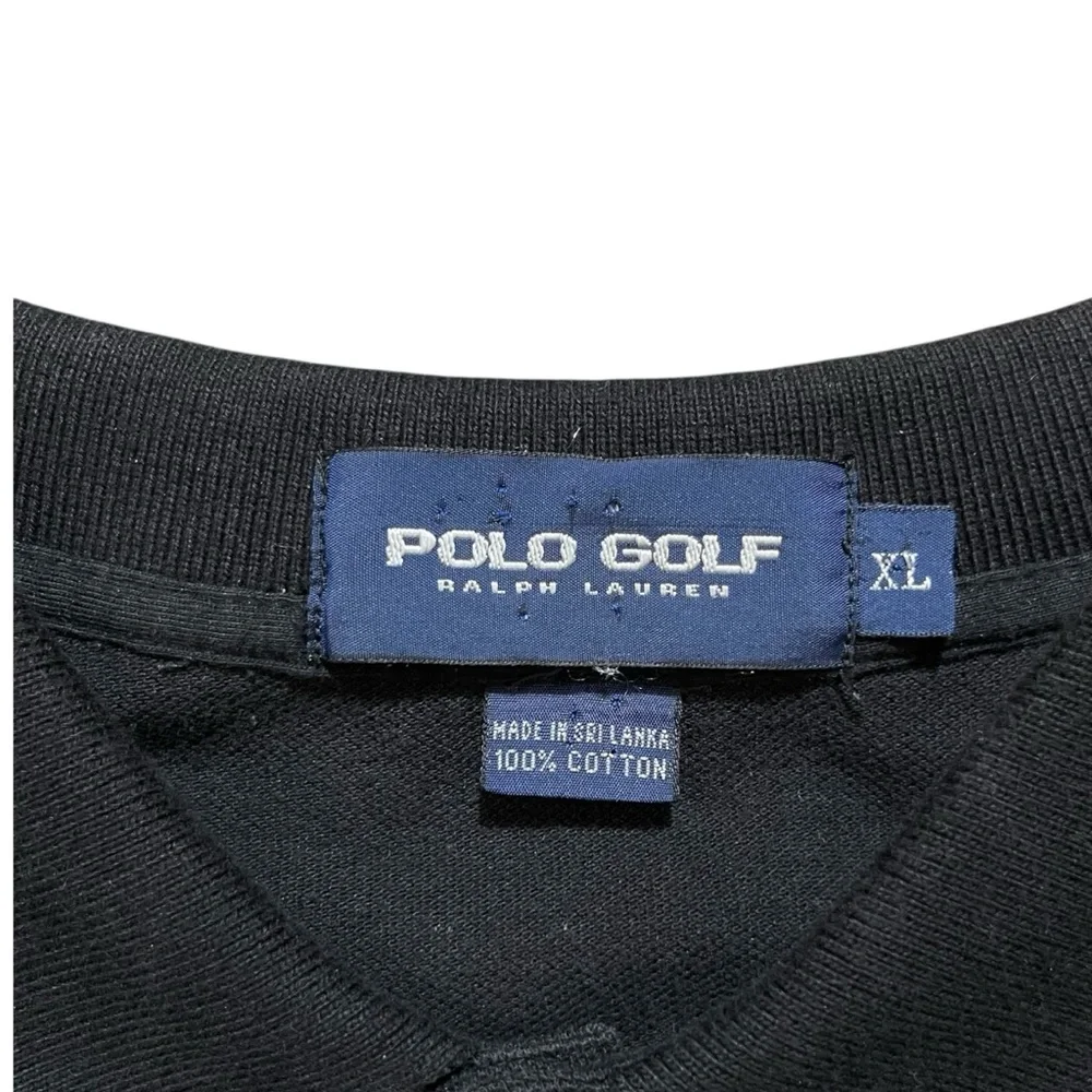 Polo Golf‎ Ralph Lauren Men’s XL Black Striped Polo Shirt Cotton Short Sleeve